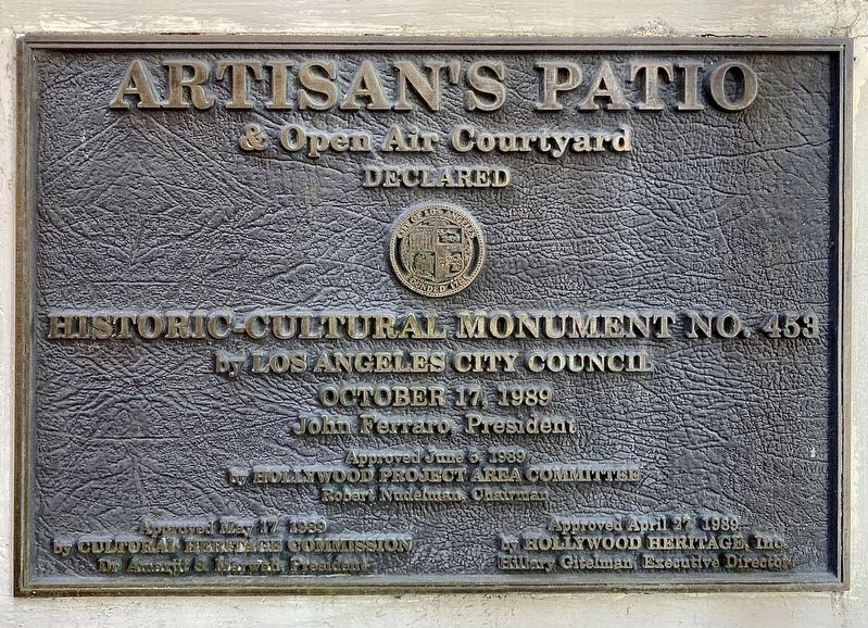 Artisans Patio Marker image. Click for full size.