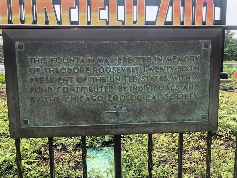Theodore Roosevelt Fountain Marker. Click for full size. Theodore Roosevelt Fountain Marker image. Click for full size.