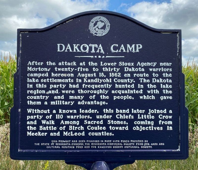 Dakota Camp Marker. Click for full size. Dakota Camp Marker image. Click for full size.
