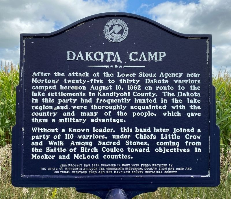 Dakota Camp Marker image. Click for full size.