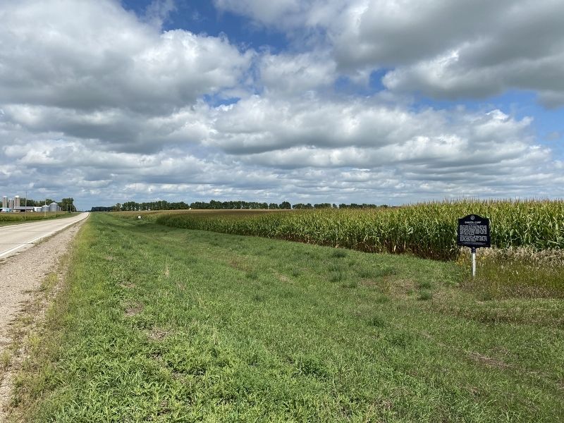 Dakota Camp Marker, from the south. Click for full size. Dakota Camp Marker, from the south image. Click for full size.