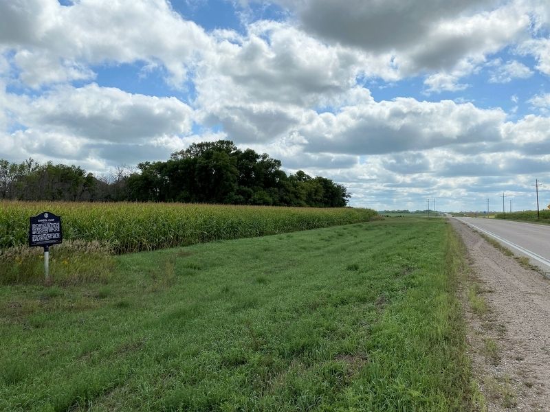 Dakota Camp Marker, from the north. Click for full size. Dakota Camp Marker, from the north image. Click for full size.