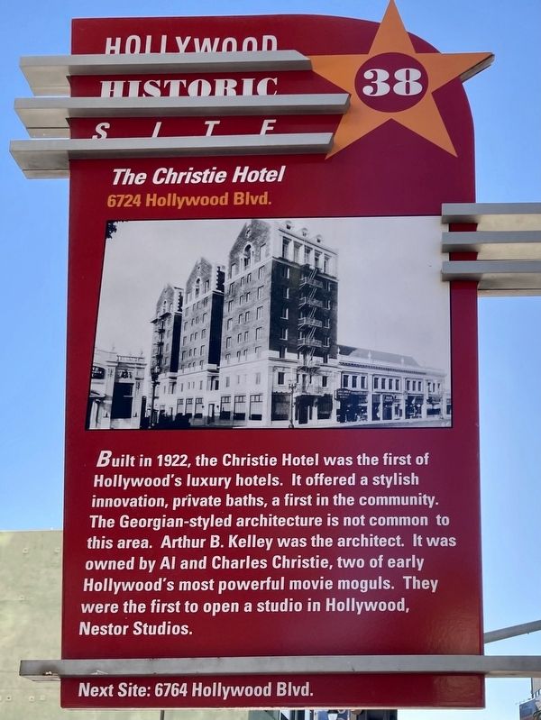 The Christie Hotel Marker image. Click for full size.