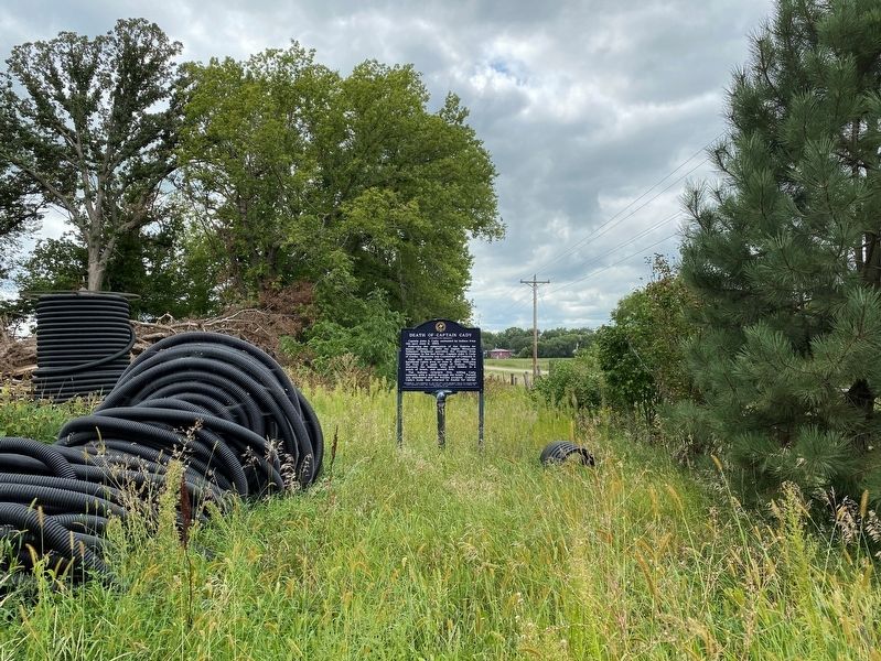 Death of Captain Cady Marker, from the east. Click for full size. Death of Captain Cady Marker, from the east image. Click for full size.