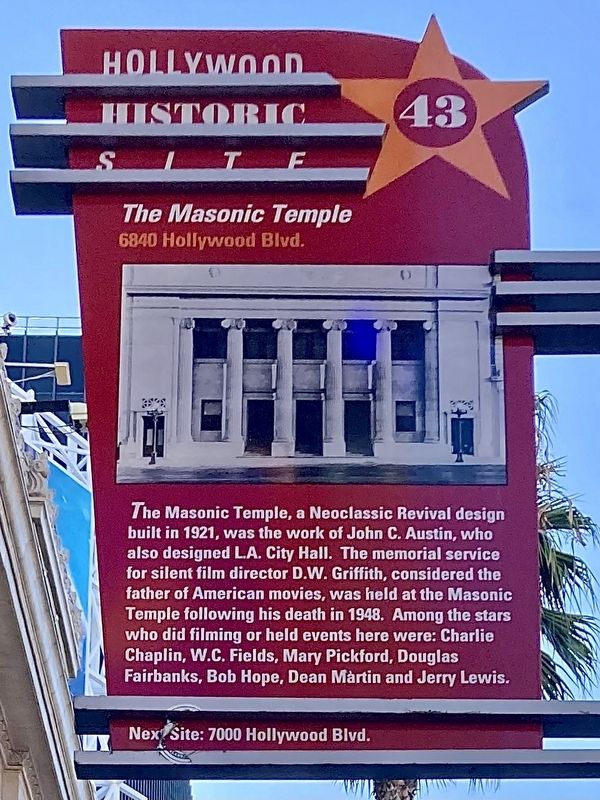 The Masonic Temple Marker. Click for full size. The Masonic Temple Marker image. Click for full size.