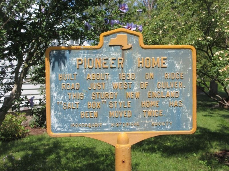 The front side of the Pioneer Home Marker in August 2023 image. Click for full size.