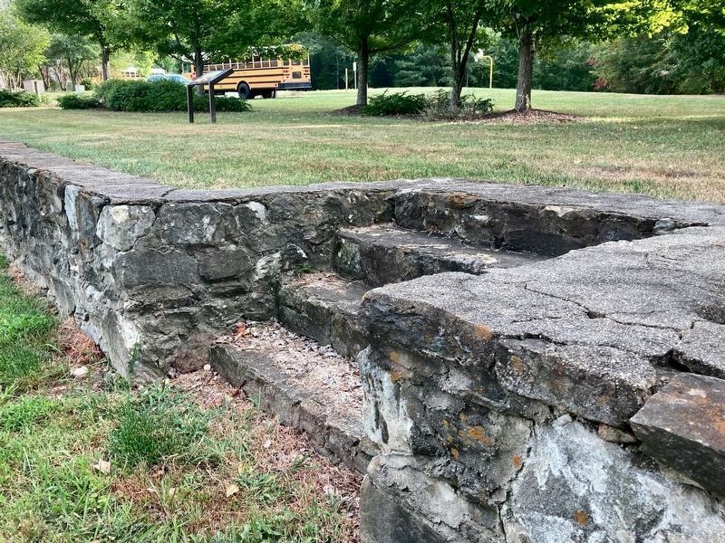 The retaining wall and steps described by the marker.. Click for full size. The retaining wall and steps described by the marker. image. Click for full size.