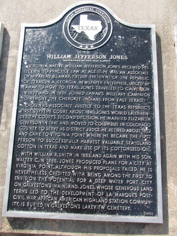 William Jefferson Jones Marker image. Click for full size.
