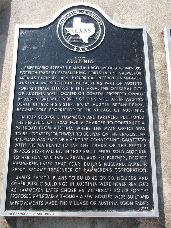 Site of Austinia Marker image. Click for full size.