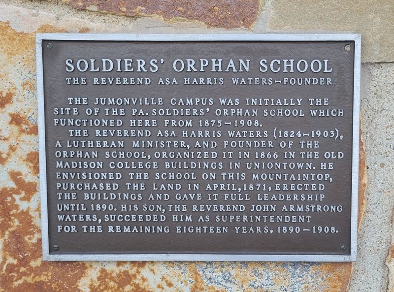 Soldiers' Orphan School Marker image. Click for full size.
