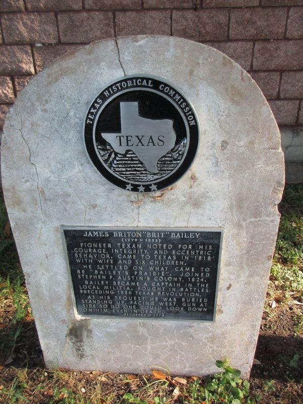 James Briton "Brit" Bailey Marker. Click for full size. James Briton "Brit" Bailey Marker image. Click for full size.