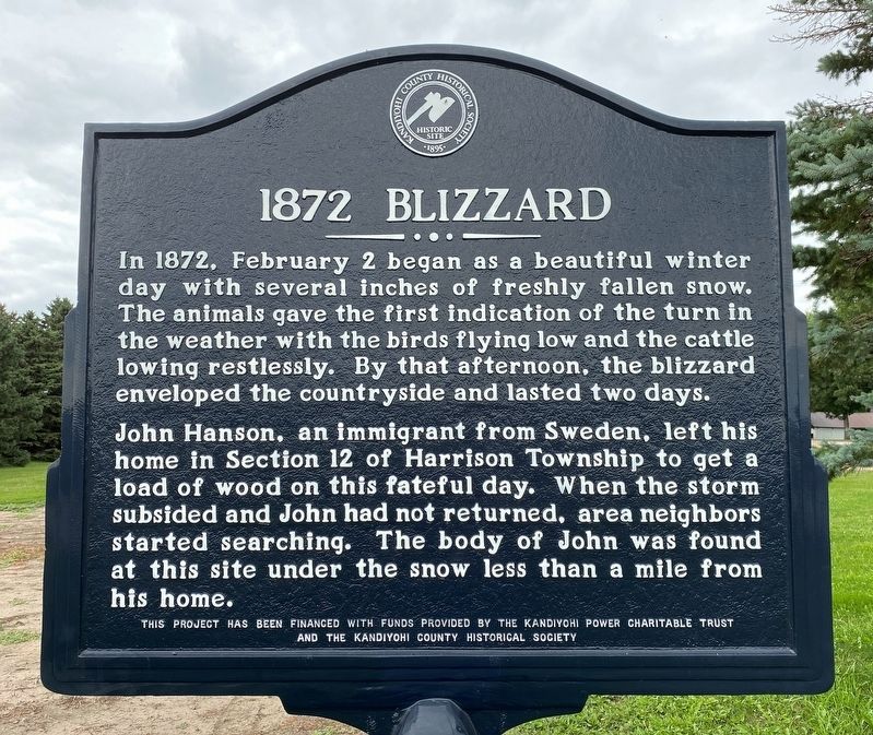 1872 Blizzard Marker. Click for full size. 1872 Blizzard Marker image. Click for full size.