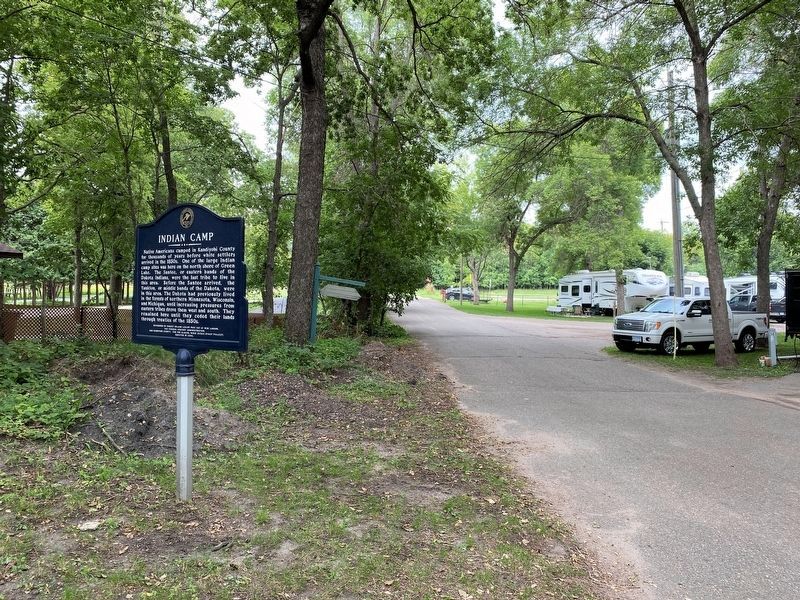 Indian Camp Marker, from the south. Click for full size. Indian Camp Marker, from the south image. Click for full size.