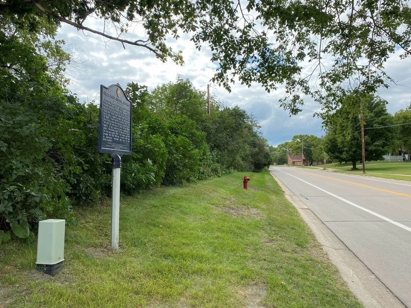 Green Lake Village and Mill Marker, from the east. Click for full size. Green Lake Village and Mill Marker, from the east image. Click for full size.