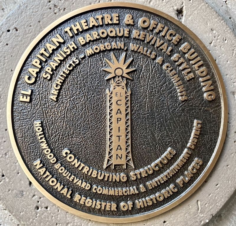 El Capitan Theatre Marker image. Click for full size.