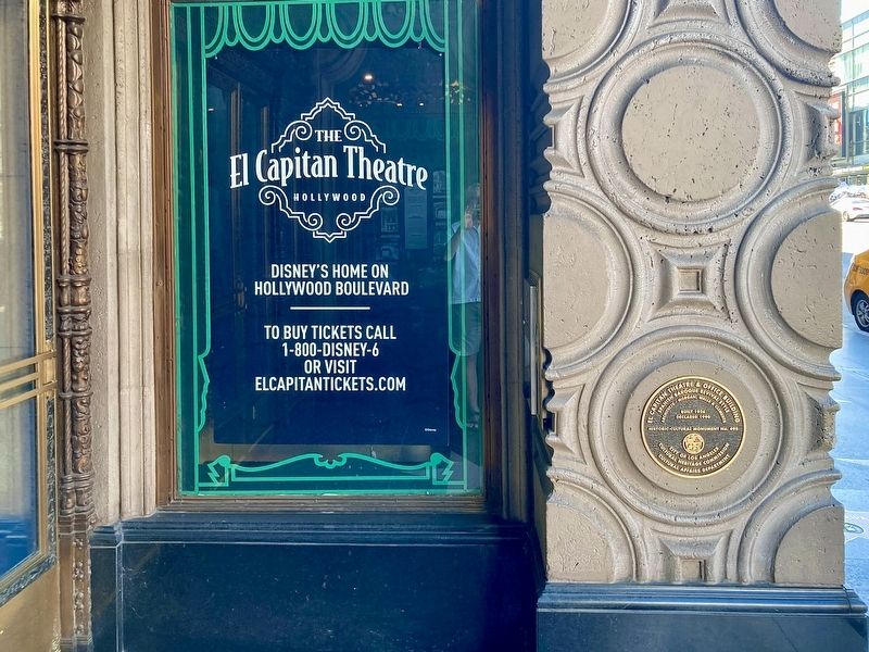 El Capitan Theatre Marker. Click for full size. El Capitan Theatre Marker image. Click for full size.