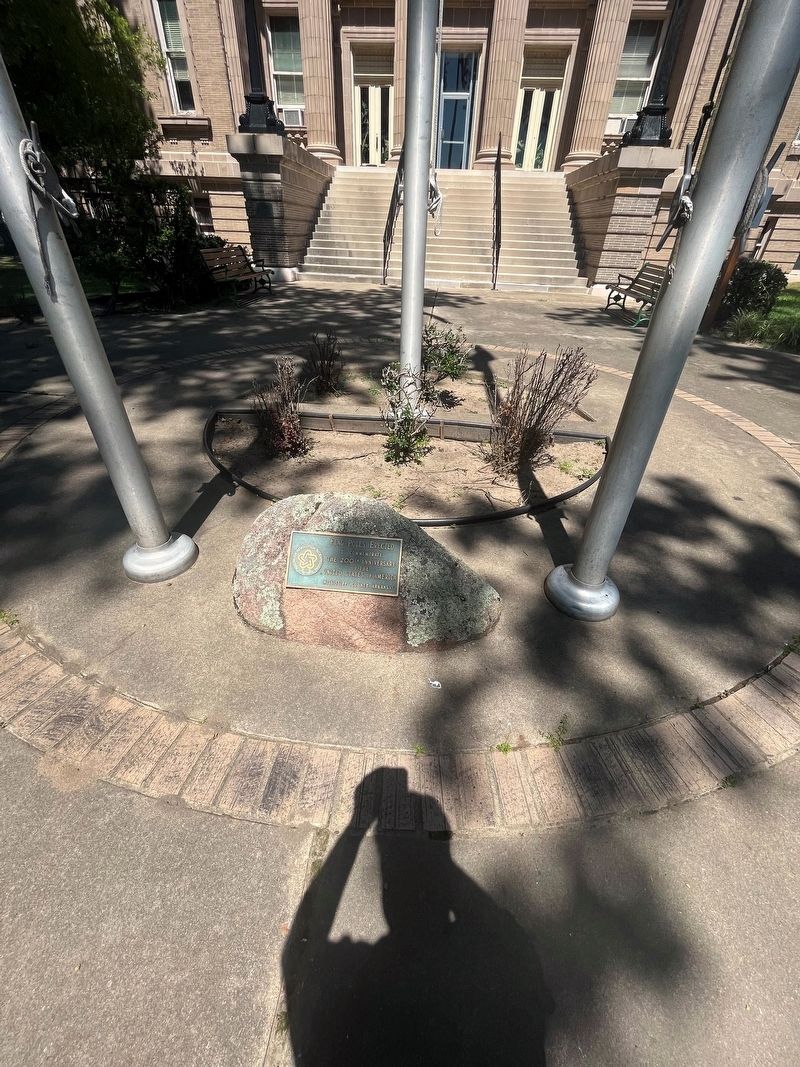 Flag Poles Erected Marker. Click for full size. Flag Poles Erected Marker image. Click for full size.