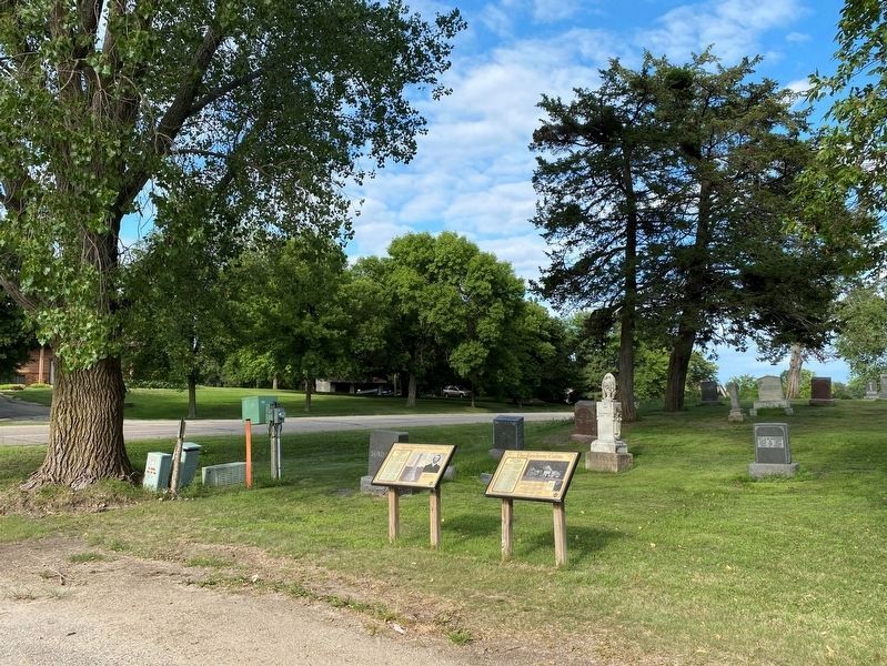 Kandiyohi County's First Church Marker (left) image. Click for full size.