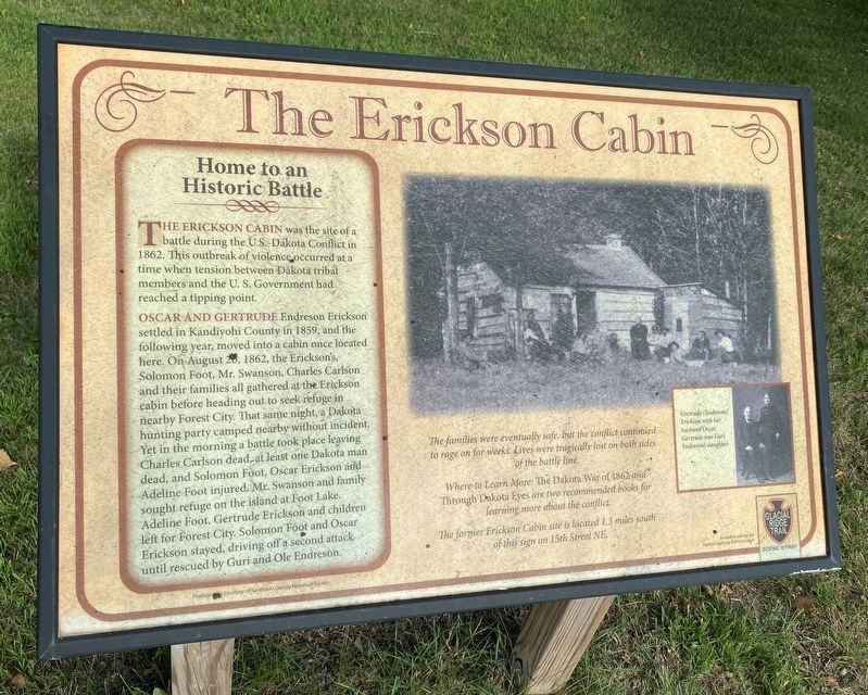 The Erickson Cabin Marker. Click for full size. The Erickson Cabin Marker image. Click for full size.