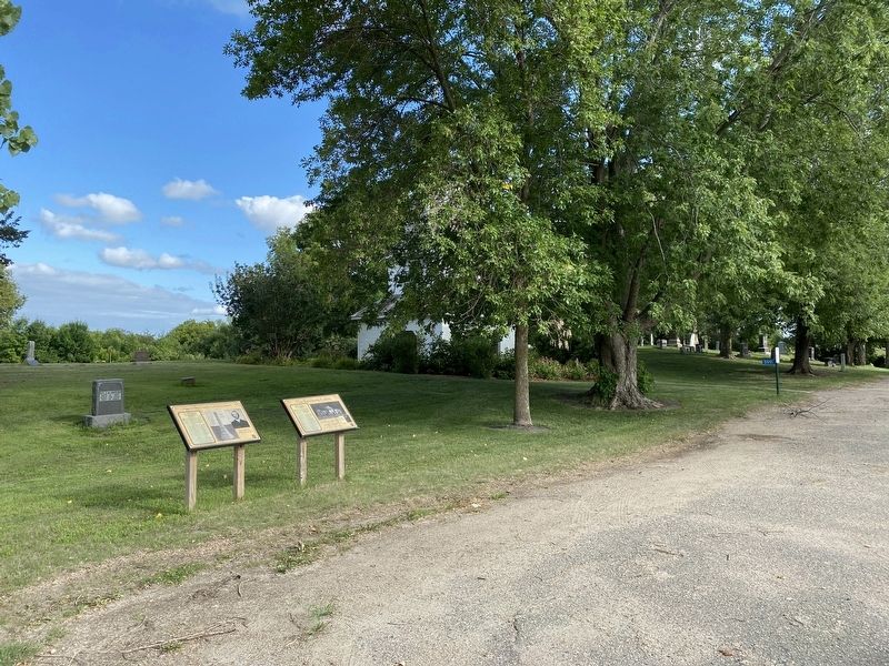 The Erickson Cabin Marker (right). Click for full size. The Erickson Cabin Marker (right) image. Click for full size.