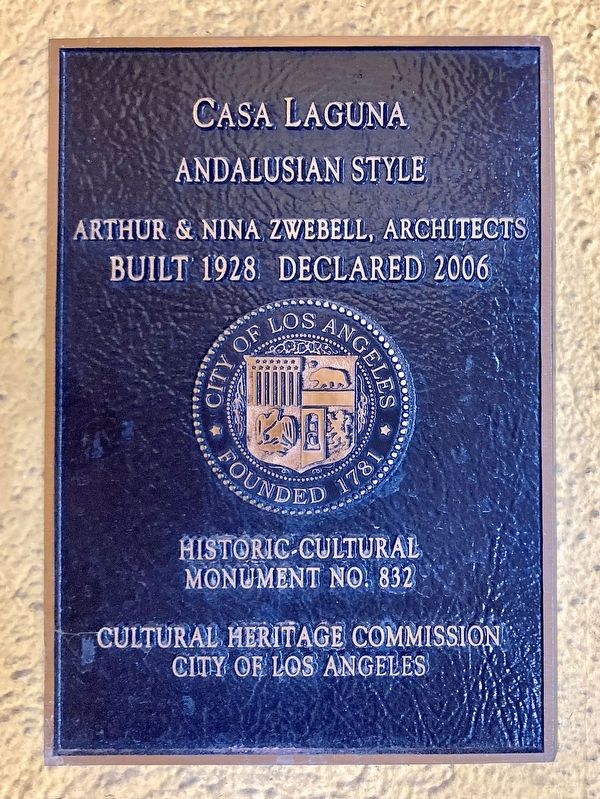 Casa Laguna Marker. Click for full size. Casa Laguna Marker image. Click for full size.