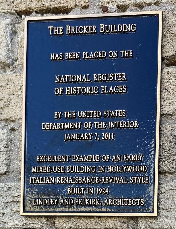 The Bricker Building Marker image. Click for full size.