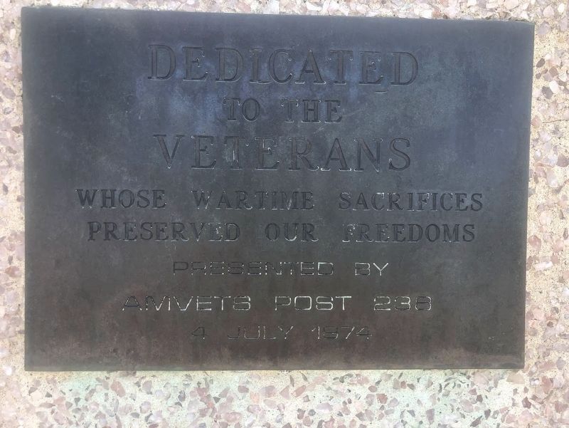 Veterans Memorial Marker. Click for full size. Veterans Memorial Marker image. Click for full size.
