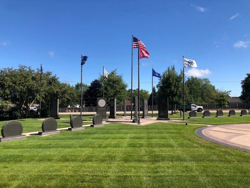 Streamwood Veterans Memorial Marker. Click for full size. Streamwood Veterans Memorial Marker image. Click for full size.