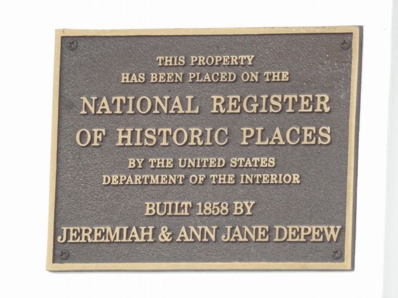 Dr. Jeremiah & Ann Jane DePew House Marker image. Click for full size.
