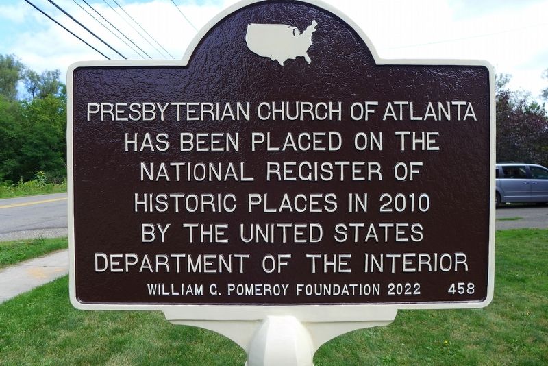 Presbyterian Church of Atlanta Marker. Click for full size. Presbyterian Church of Atlanta Marker image. Click for full size.
