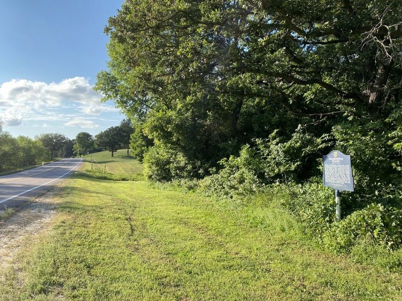 Grasshopper Plague Marker, from the east. Click for full size. Grasshopper Plague Marker, from the east image. Click for full size.