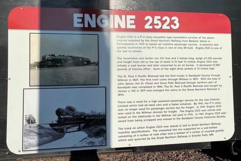Engine 2523 Marker image. Click for full size.