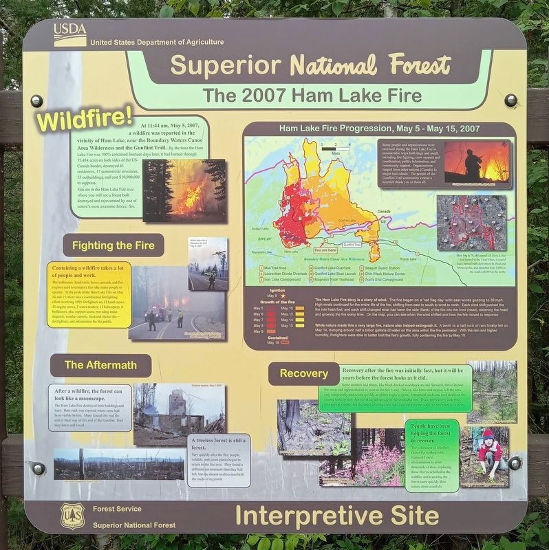 The 2007 Ham Lake Fire Marker image. Click for full size.