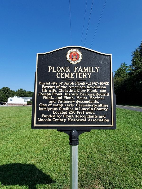 Plonk Family Cemetery Marker image. Click for full size.