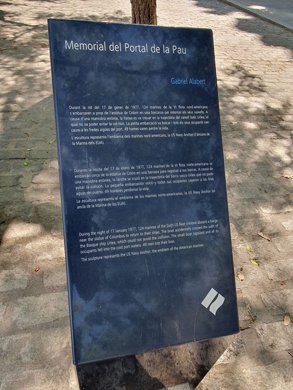 Portal de la Pau Memorial Marker image. Click for full size.
