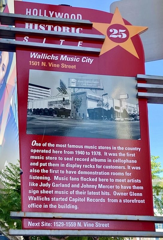 Wallichs Music City Marker image. Click for full size.