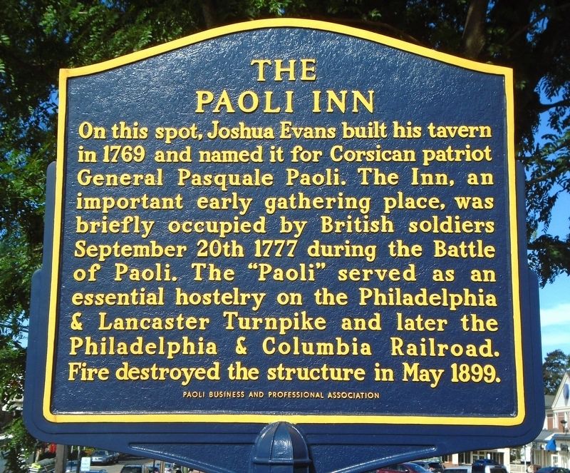 The Paoli Inn Marker image. Click for full size.