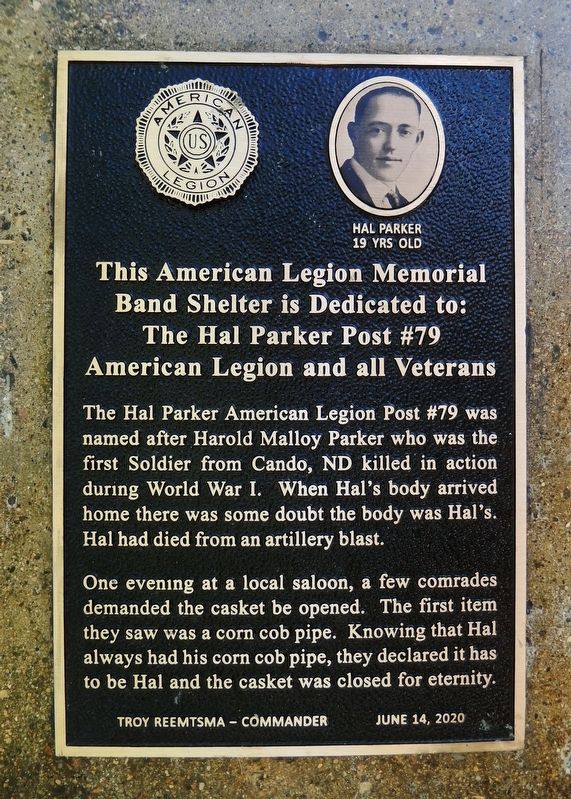Hal Parker American Legion Post #79 Marker image. Click for full size.