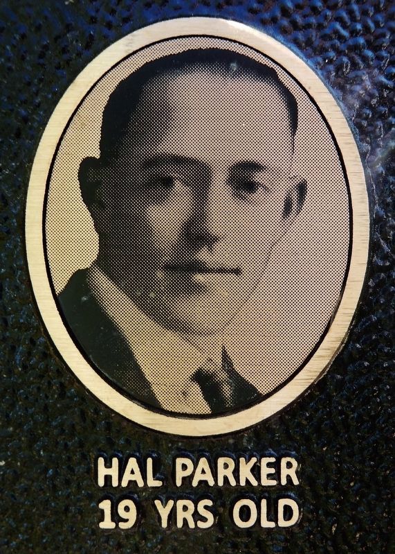 Marker detail: Hal Parker, 19 Years Old image. Click for full size.