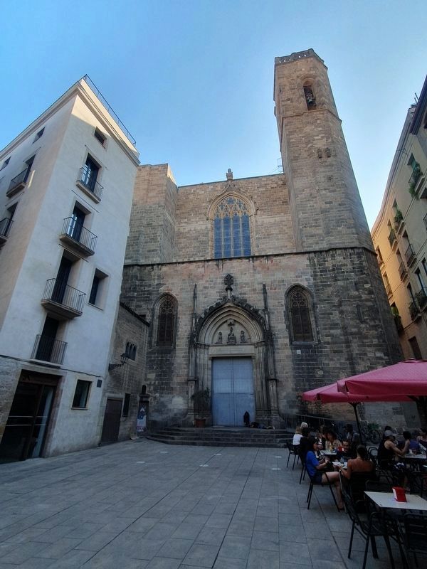 Bas�lica dels Sants M�rtirs Just i Pastor and the Miquel Llobet i Sol�s Marker image. Click for full size.
