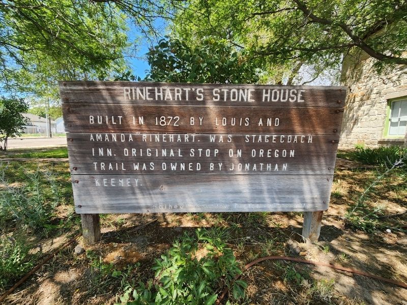 Rinehart's Stone House Marker. Click for full size. Rinehart's Stone House Marker image. Click for full size.