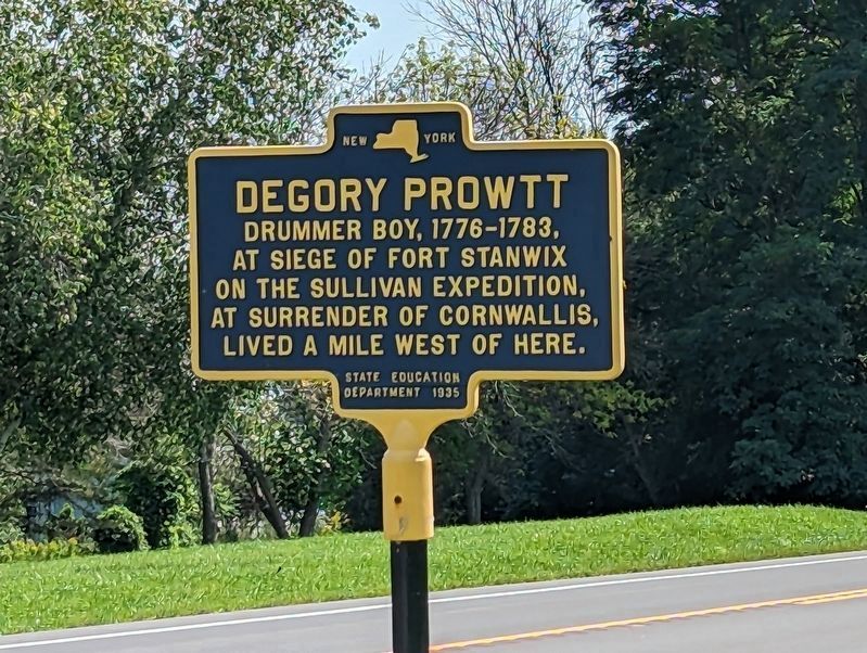 Degory Prowtt Marker. Click for full size. Degory Prowtt Marker image. Click for full size.