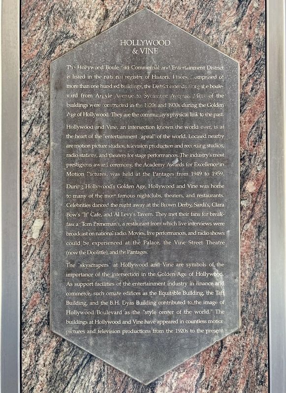Hollywood & Vine Marker image. Click for full size.