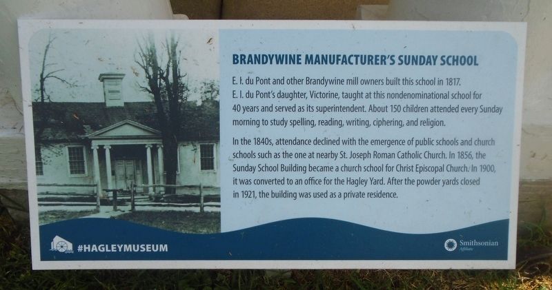 Brandywine Manufacturer's Sunday School Marker. Click for full size. Brandywine Manufacturer's Sunday School Marker image. Click for full size.