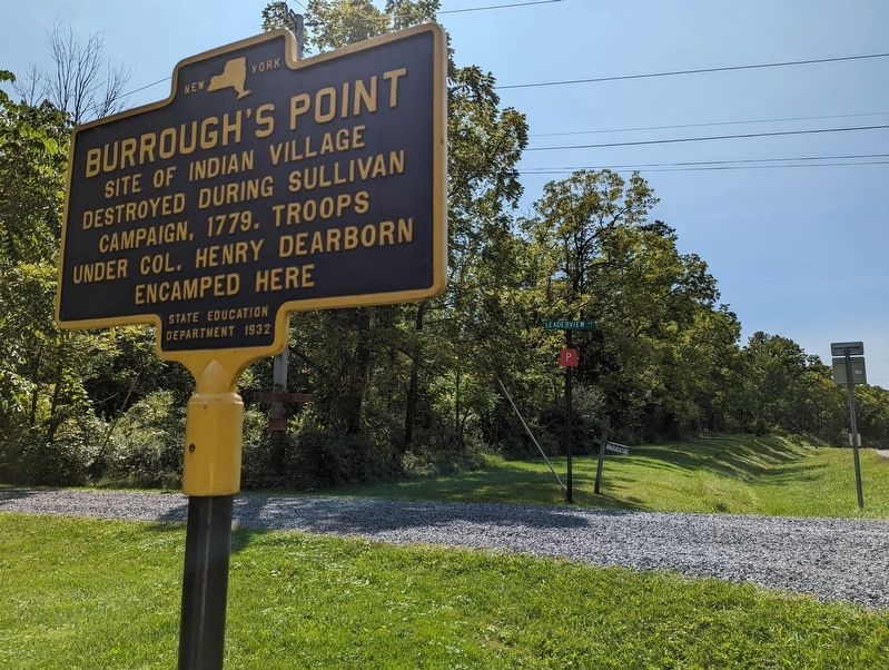 Burrough's Point Marker looking south on Route 89. Click for full size. Burrough's Point Marker looking south on Route 89 image. Click for full size.