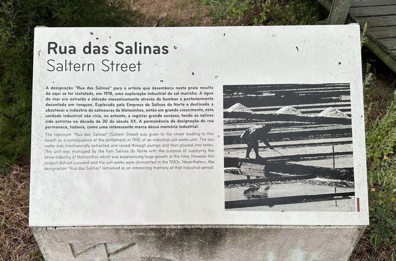 Rua das Salinas / Saltern Street Marker image. Click for full size.