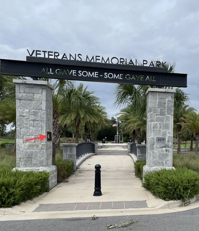 Glynn County Veterans Memorial Park Marker. Click for full size. Glynn County Veterans Memorial Park Marker image. Click for full size.