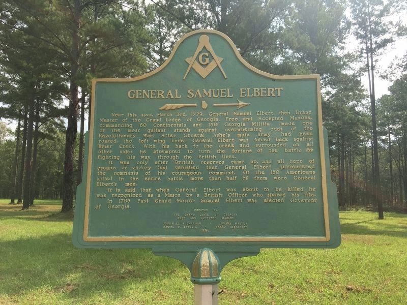 General Samuel Elbert Marker image. Click for full size.