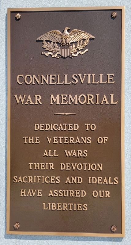 Connellsville War Memorial. Click for full size. Connellsville War Memorial image. Click for full size.