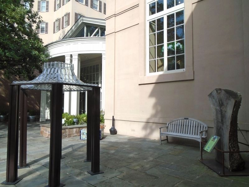 300-Year-Old Oak Tree Remnant and Marker. Click for full size. 300-Year-Old Oak Tree Remnant and Marker image. Click for full size.